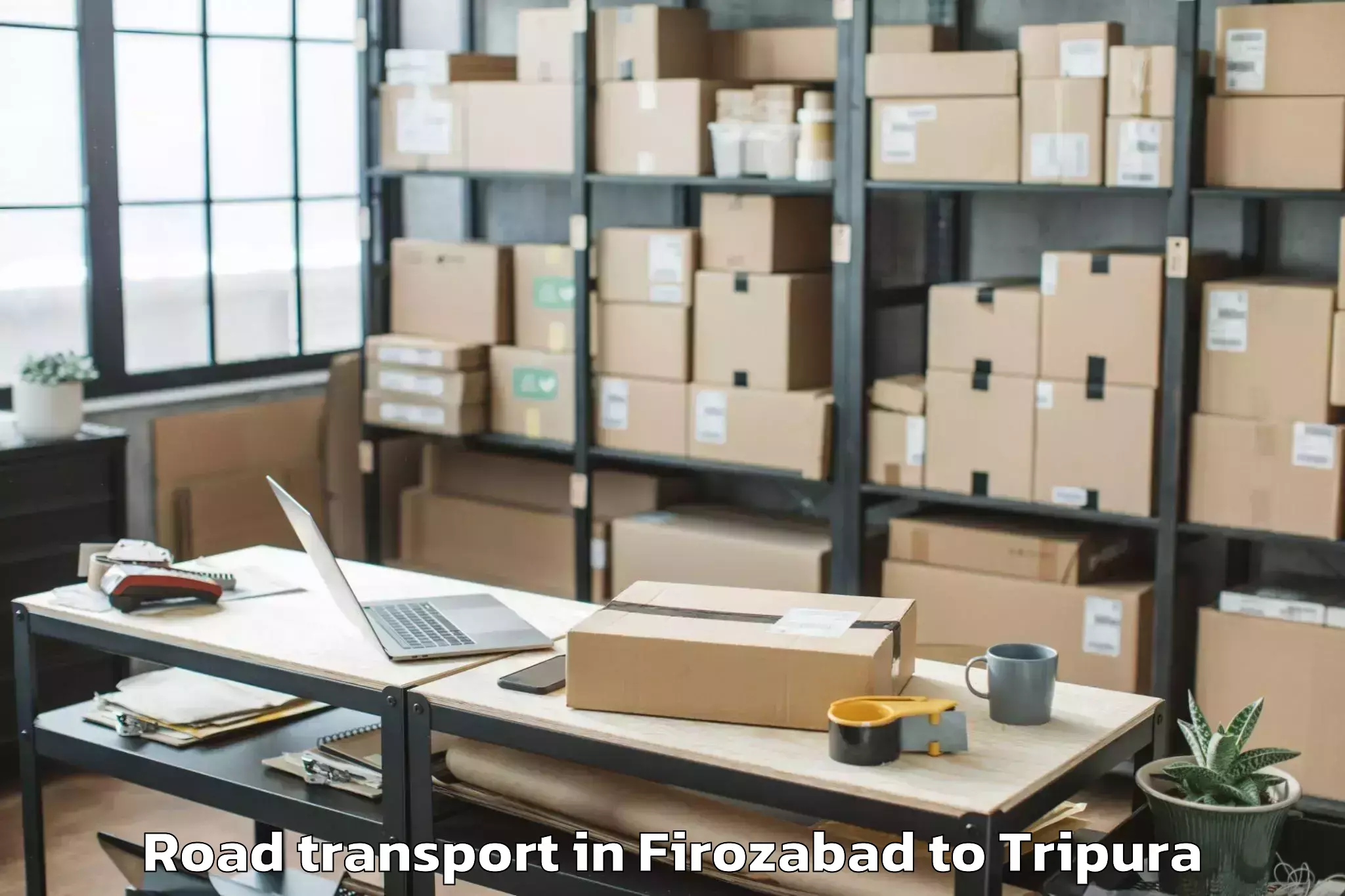 Top Firozabad to Bishalgarh Road Transport Available